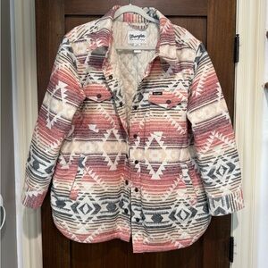 Wrangler Aztec Quilted Shacket